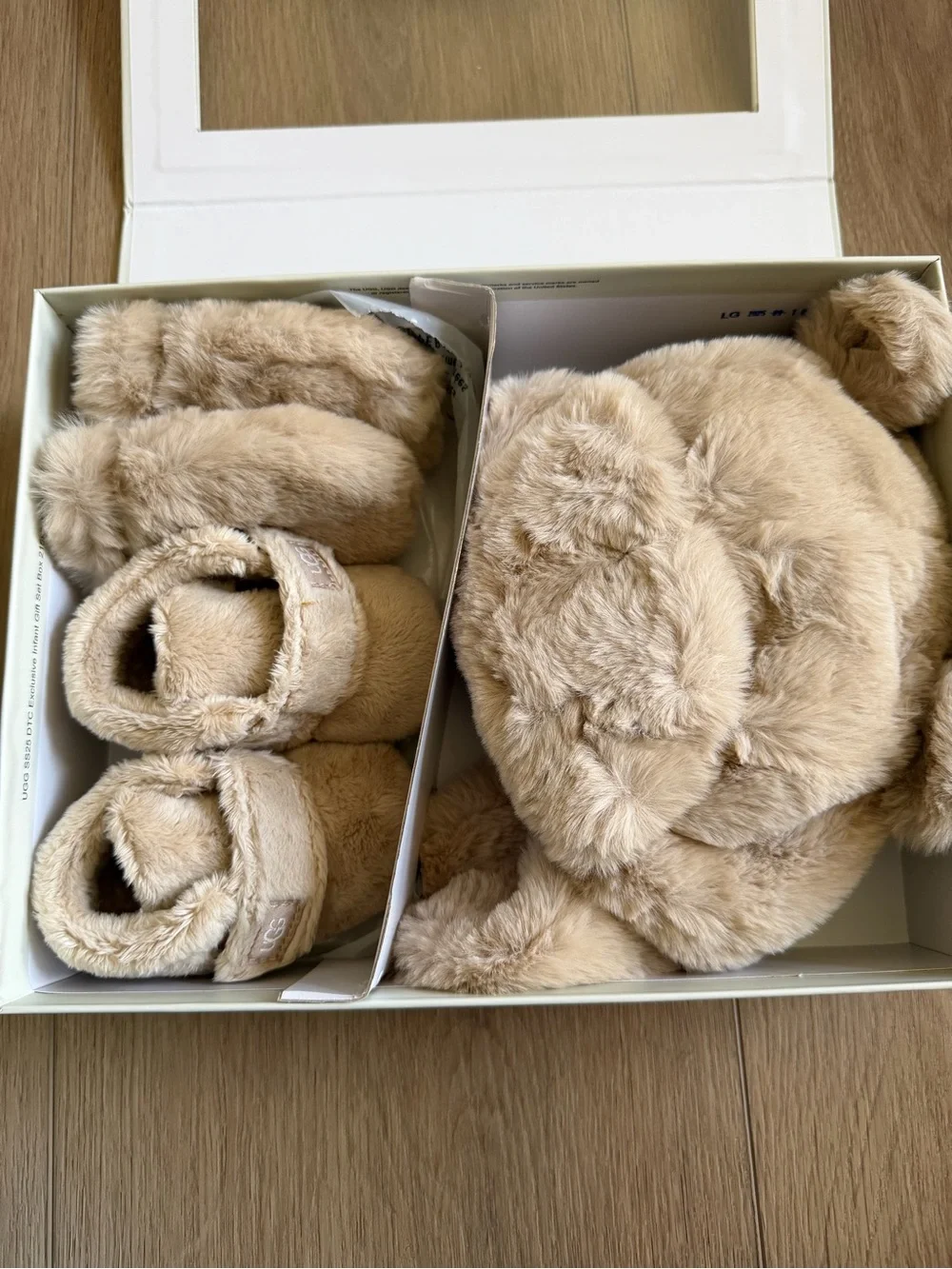 UGG Baby Tan Hat, Mittens and Booties Set
